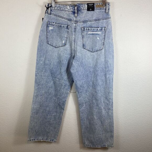 NWT Blank NYC Women's Size 29 The Baxter‎ Ribcage Straight Leg Jeans Overlap Rip - Picture 6 of 9